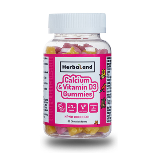 HerbaLand Kids Calcium & Vitamin D3 Gummies 60 Çiğnenebilir Form